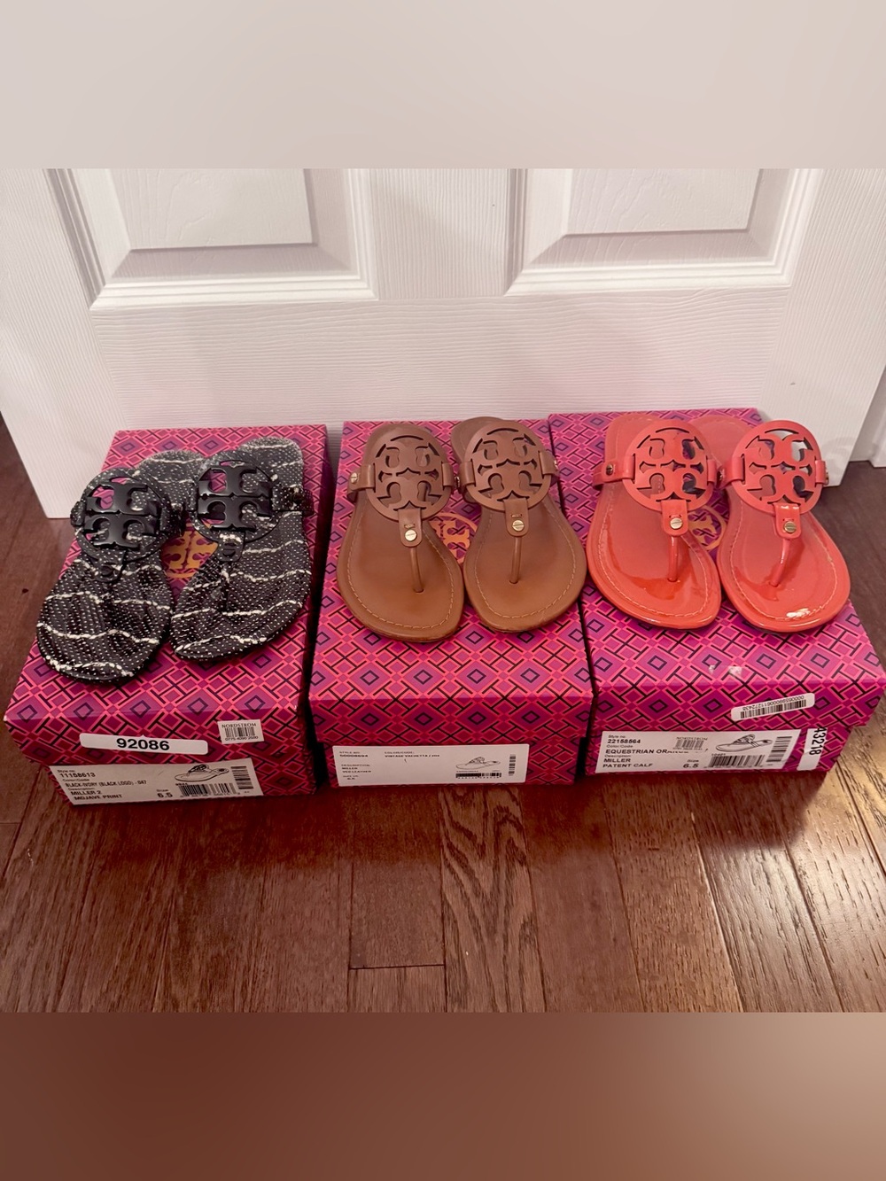 Tory Burch Brown Miller Leather Thong Sandals - Picture 2 of 2